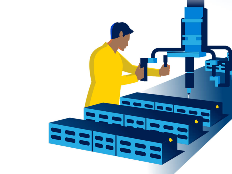 Illustration : La fabrication de cellules de batteries pour les voitures électriques.