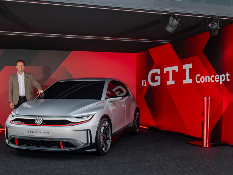 Thomas Schäfer, CEO Volkswagen Brand and the new ID. GTI Concept.