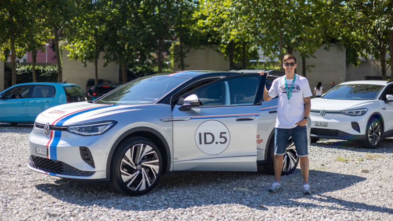 ID.5 GTX in look Herbie con Roger Bättig