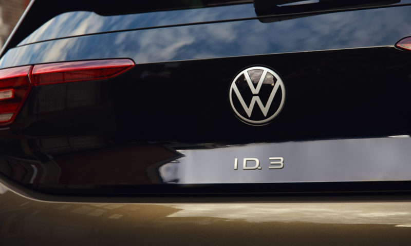Close up of rear tailgate on an olive green ID.3