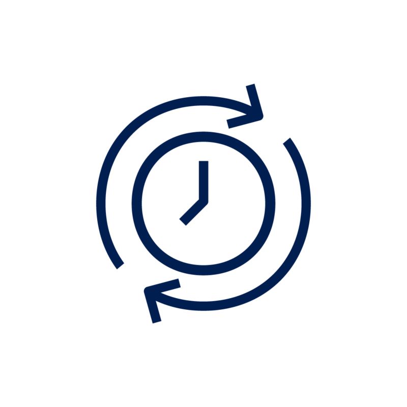 Icon für flexible Arbeitszeiten
