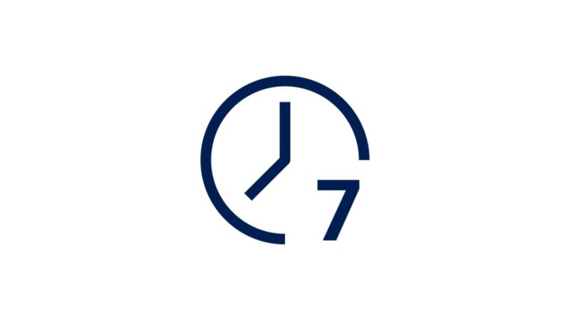 Icon Uhr mit Anzahl Wochentage
