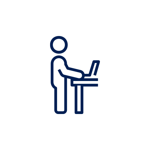 Icon zum Thema Ergonomie am Arbeitsplatz