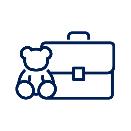 Icon shows teddy bear and briefcase