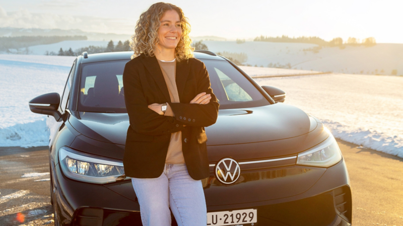 Luana Bühler lehnt sich am ID.4 an