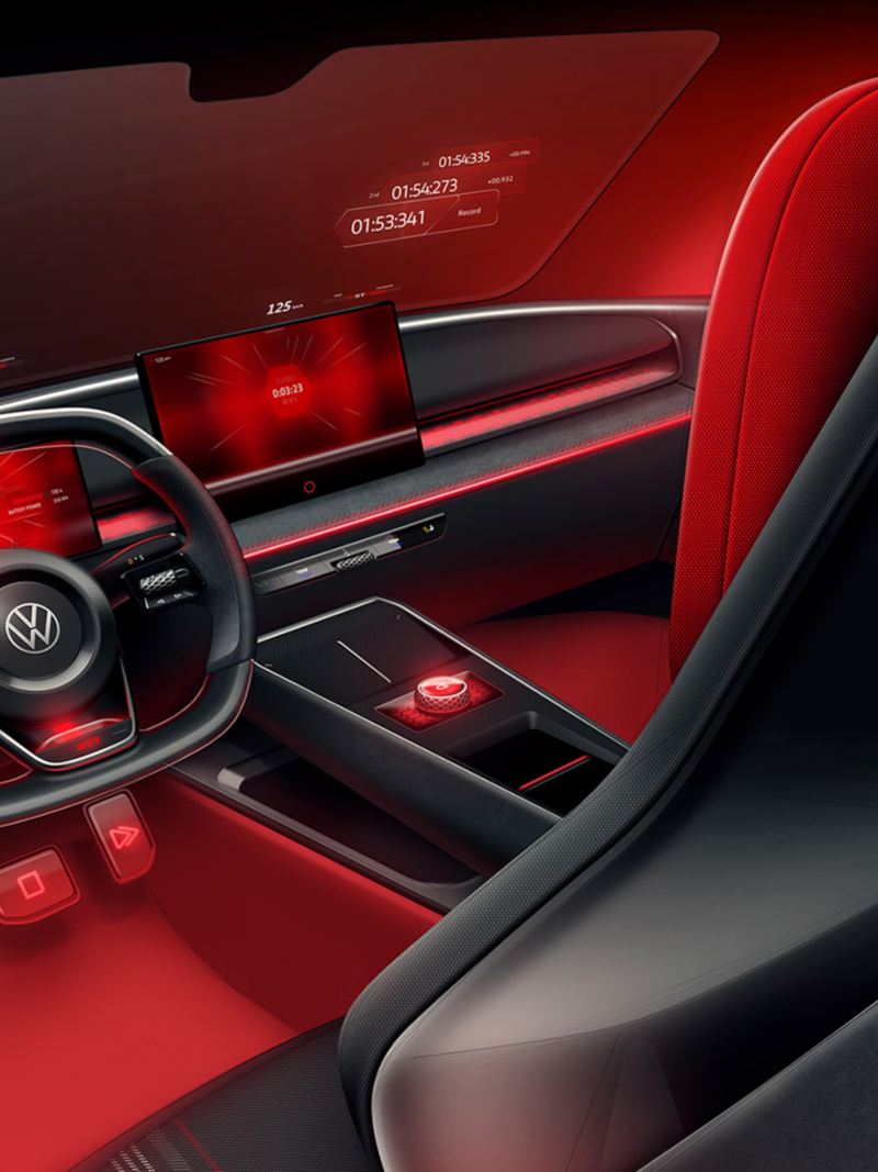 Computer-generated image of the interior of the ID. GTI Concept