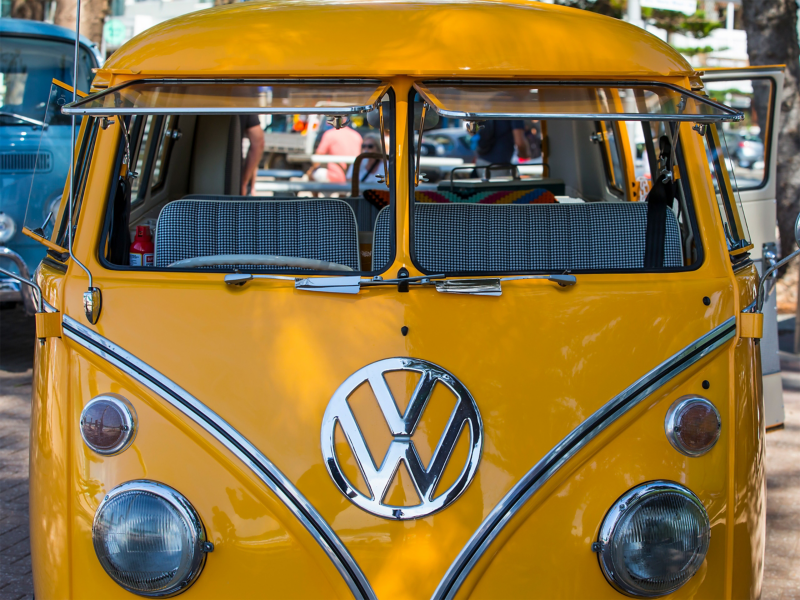 Orange Volkswagen Kombi