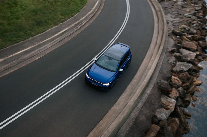 VW Golf R 2024 - parked outside garage