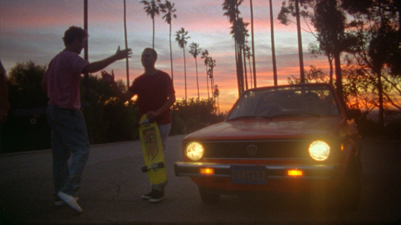 Photo vintage VW golf et skateboard