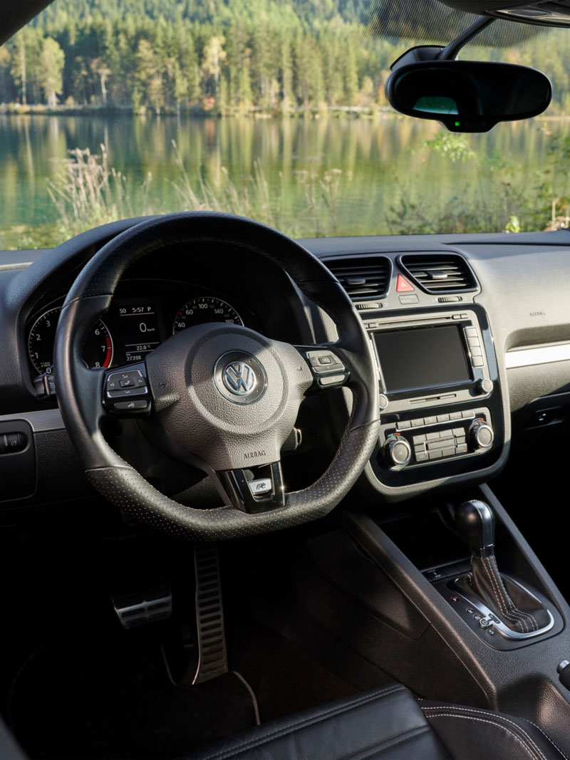 Close-up of VW Scirocco 3 cockpit