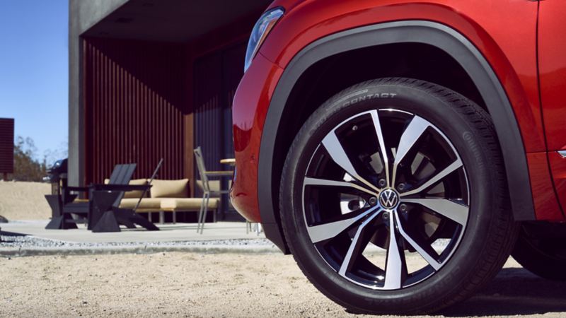 A close-up photo of the 2024 Volkswagen Atlas wheel