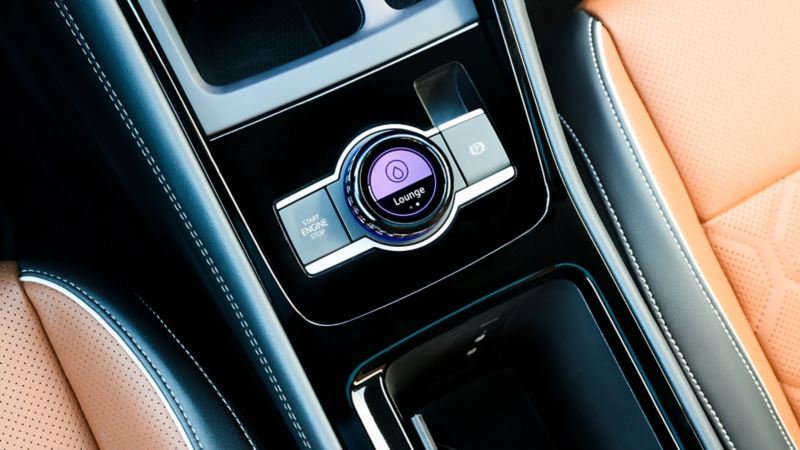 The interior of the all-new 2025 Tiguan, displaying Apple CarPlay on the infotainment screen.