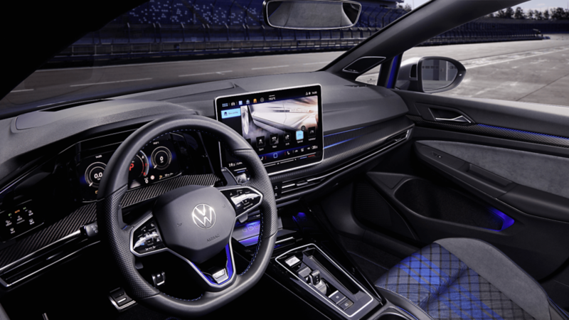 Interior view of a 2025 Volkswagen Golf R