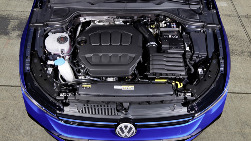 Turbocharged 2.0 TSI® 4-cylinder engine with 4MOTION® All-Wheel Drive system in a Volkswagen.