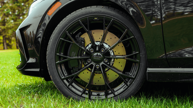 Black Volkswagen Golf R Black Edition with 19" Warmenau wheels.