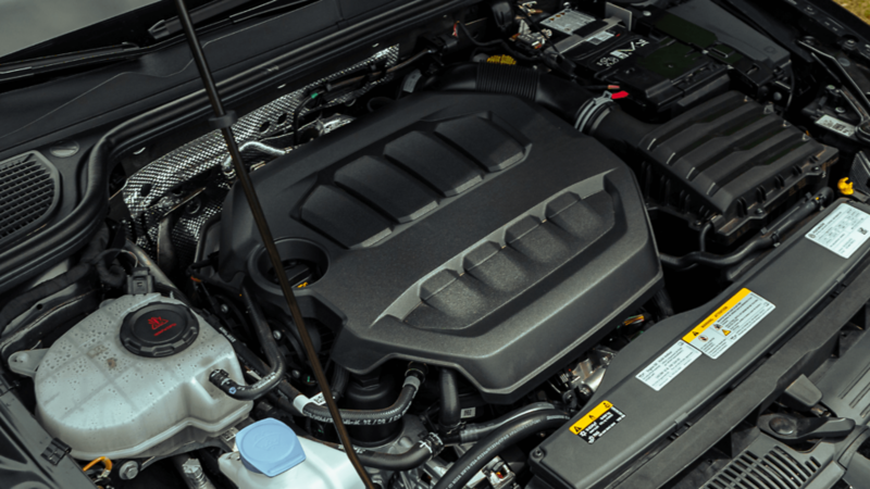 Turbocharged 2.0 TSI® 4-cylinder engine with 4MOTION® All-Wheel Drive system in a Volkswagen.