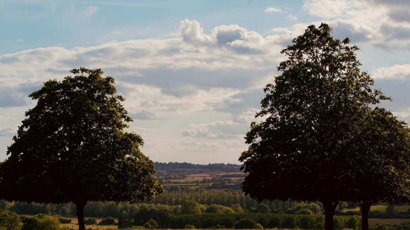 Photo showing a countryside landscape. 