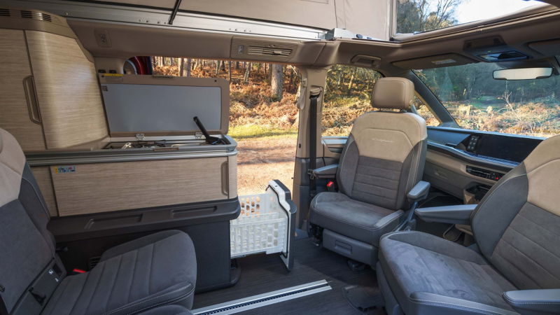 Interior photo of the VW California. 