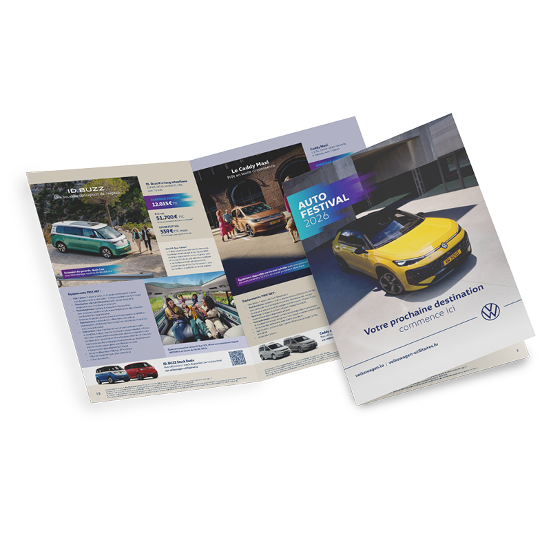 Brochure publicitaire Volkswagen pour l'Auto Festival 2026