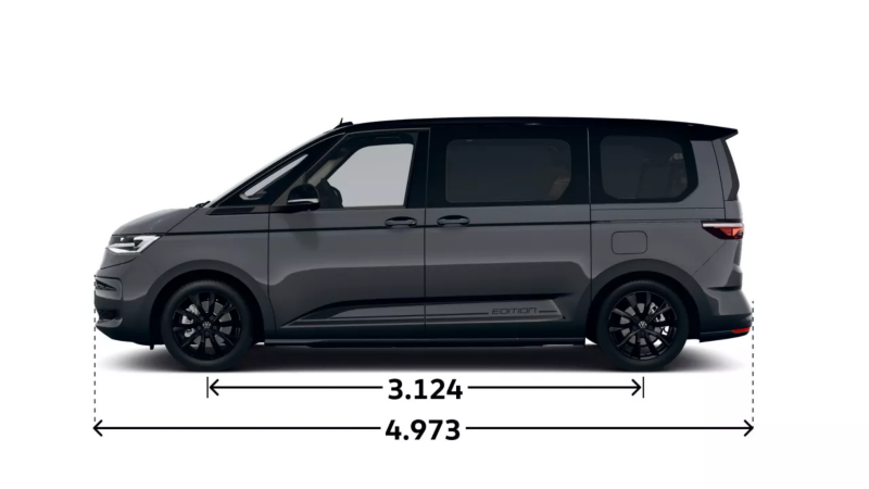 VW Multivan Edition eHybrid widok z boku.