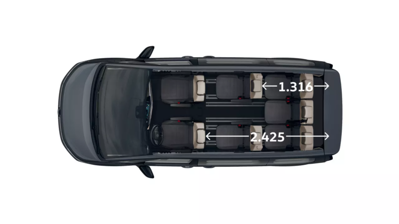 VW Multivan Style eHybrid widok z góry.