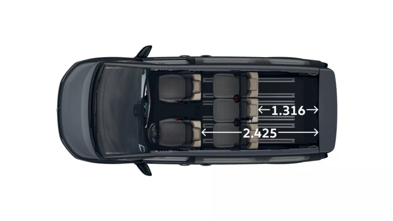 VW Multivan eHybrid widok z góry.