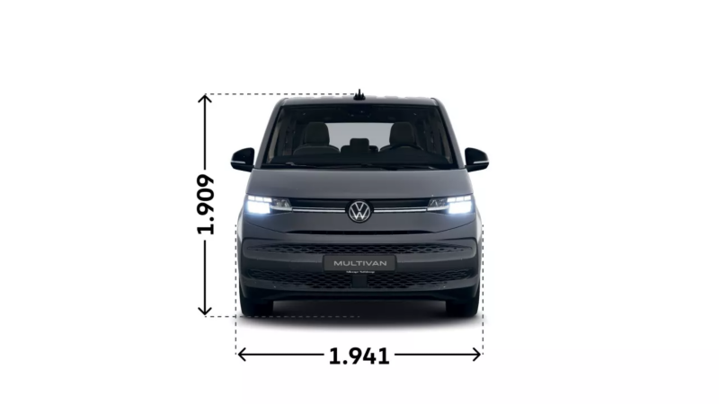 VW Multivan Life eHybrid widok z przodu.