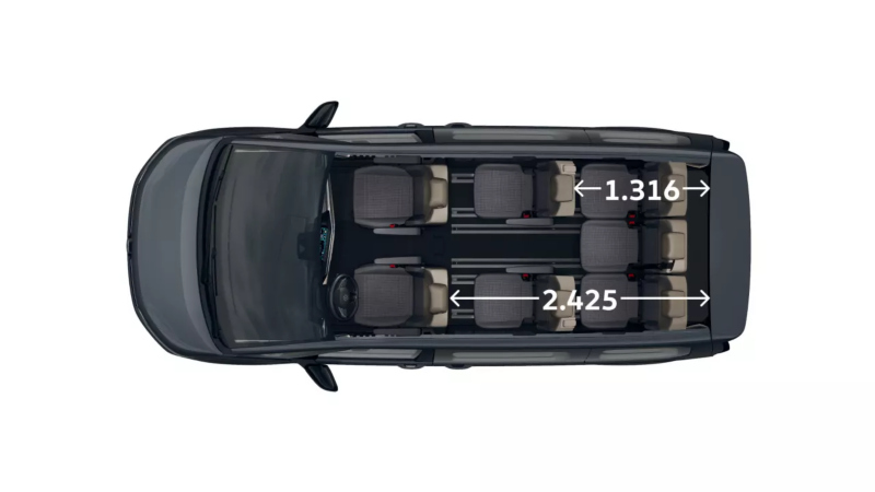VW Multivan Life eHybrid widok z góry.