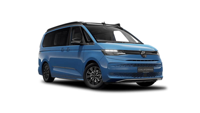 A blue VW California