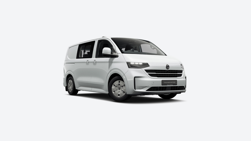 A VW Transporter Kombi against a plain light grey background.