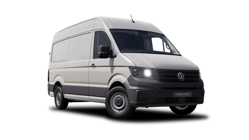 A white VW Crafter panel van