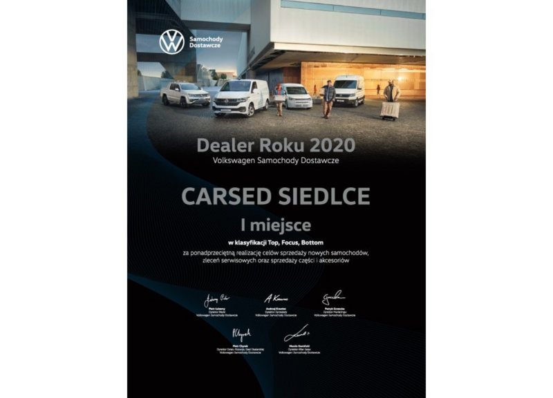 Dyplom Dealer Roku 2020