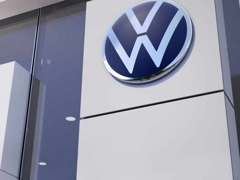 La parte delantera de un concesionario Volkswagen