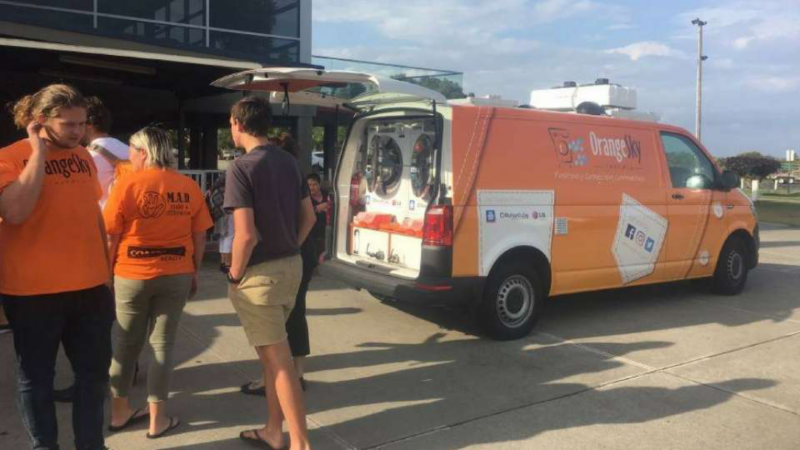 Orange Sky Laundry Van