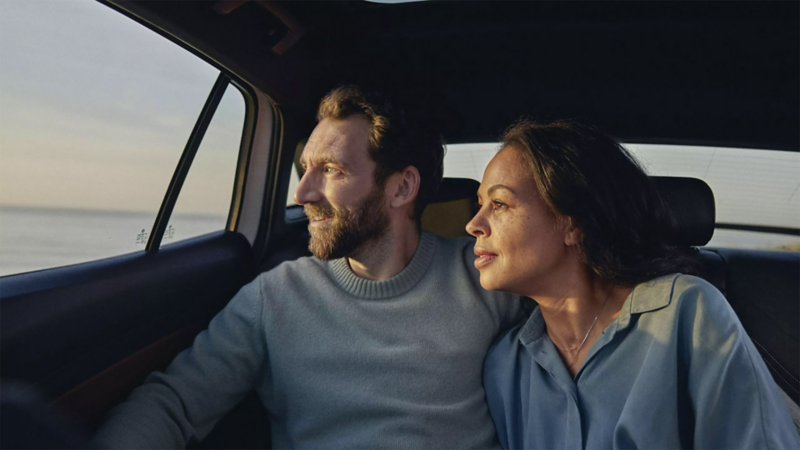 Couple in VW Car close up