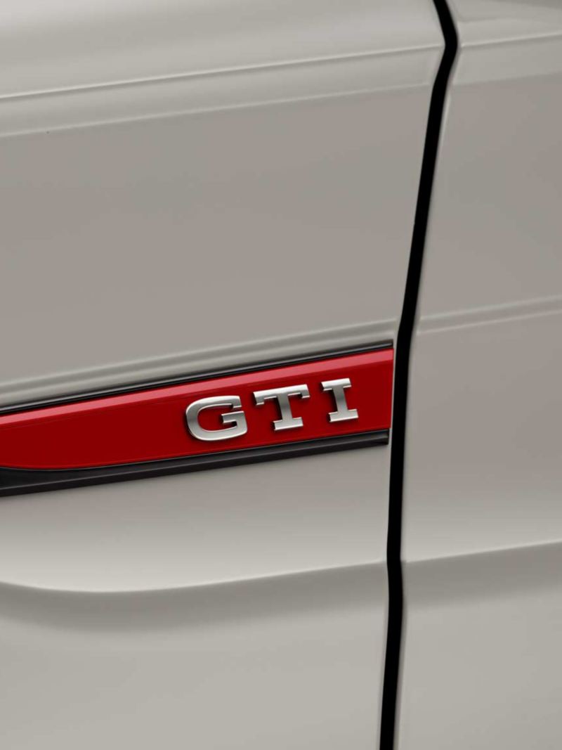 GTI-Badge auf dem Kotflügel des VW Polo GTI Edition 25