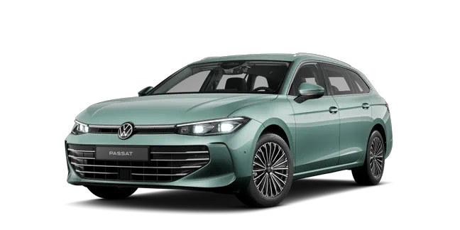 En grøn Passat Variant
