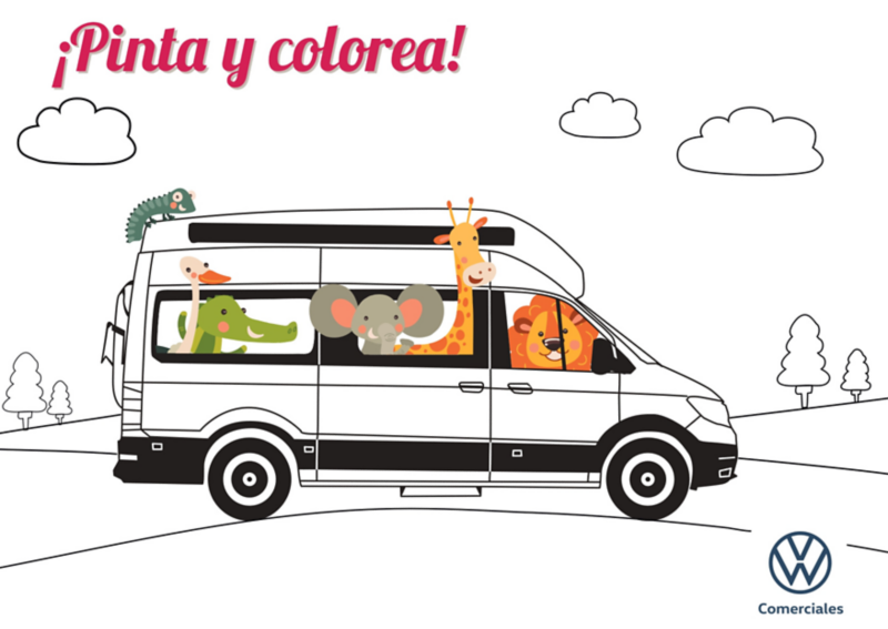 Dibujo para colear de Volkswagen Comerciales Canarias