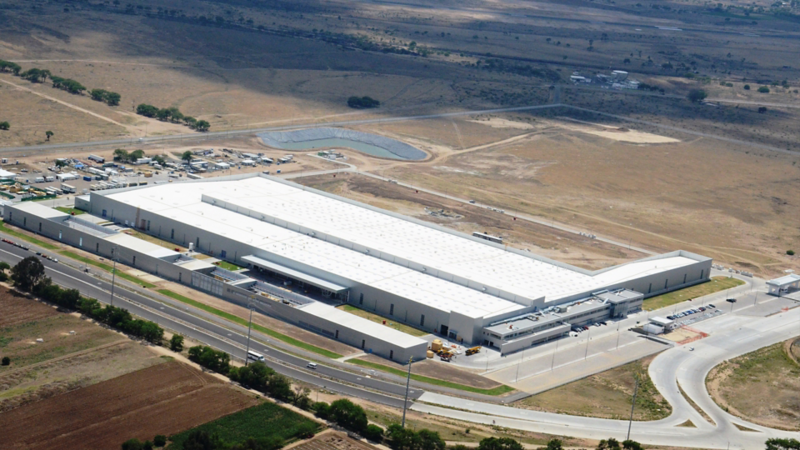 Toma aérea de la planta de motores Volkswagen en Silao, Guanajuato