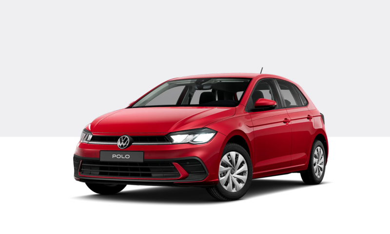 Freigestellte Abbildung eines VW Polo in Rot