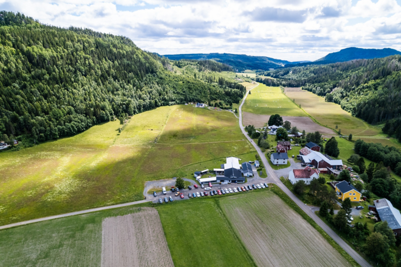 Gårdsbutiken Själand sedd från ovan
