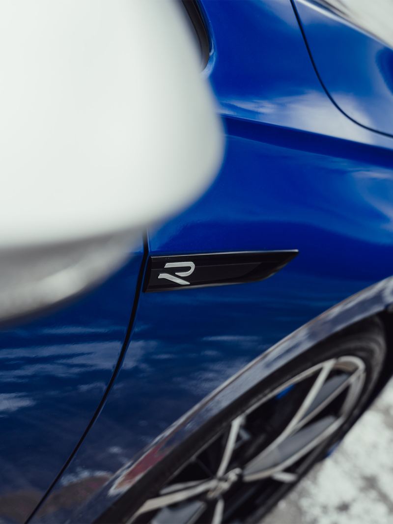 R series branding on the Volkswagen Golf R
