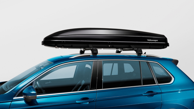 VW Tiguan Allspace with roof box by Volkswagen Accessories