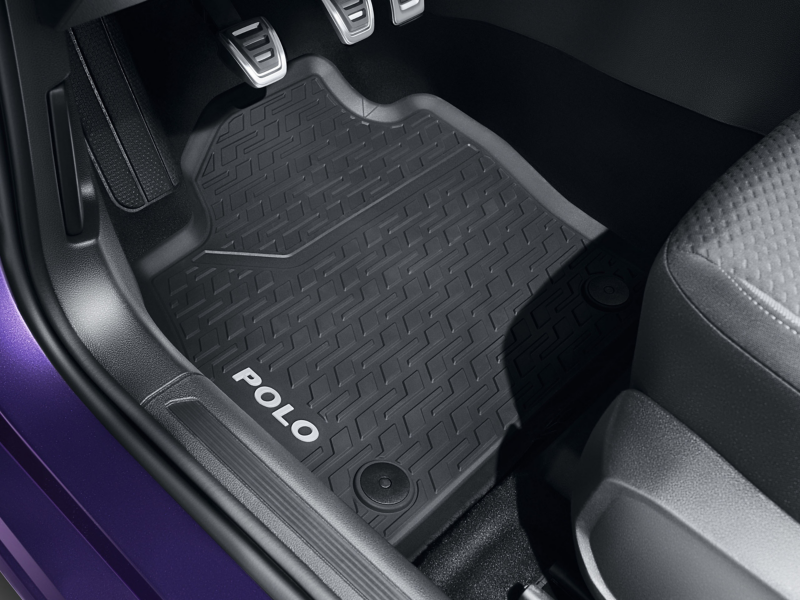 Rubber floor mats for VW Polo