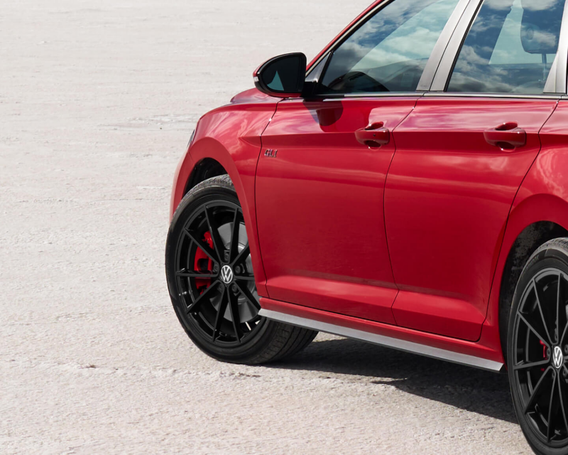 Jetta GLI side profile showcasing wheels