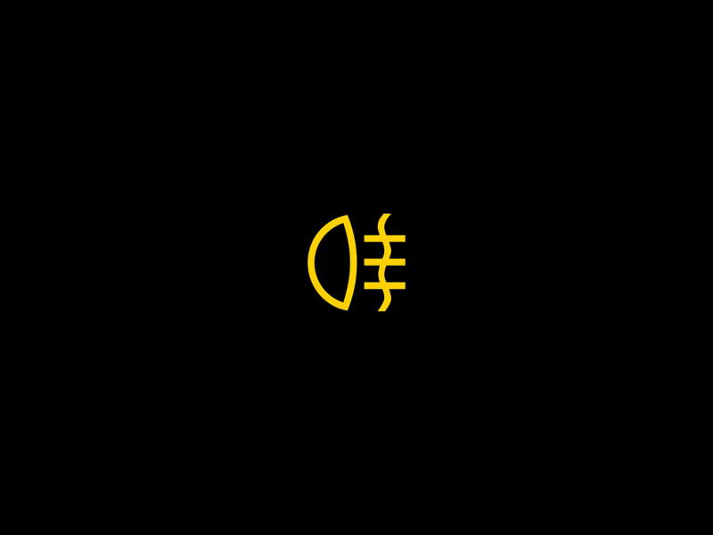 vw varselllampe ikon tåkelys