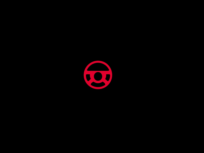VW red steering-fault warning-light icon. 