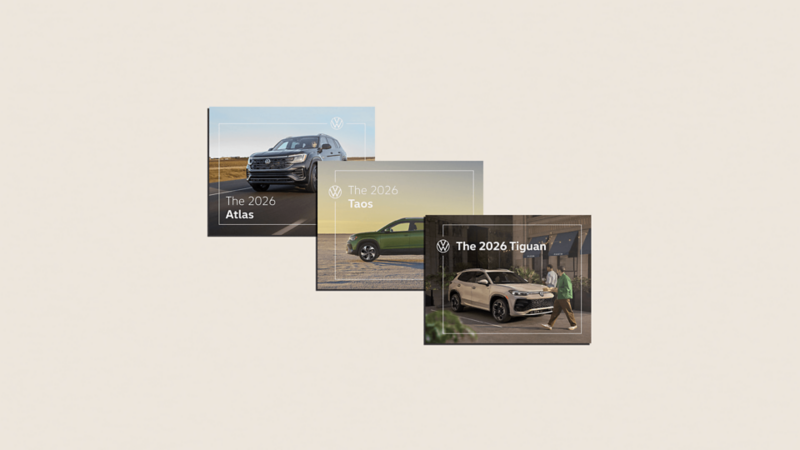 The images of Volkswagen Atlas, Atlas Cross Sport and Taos driving on the on the road