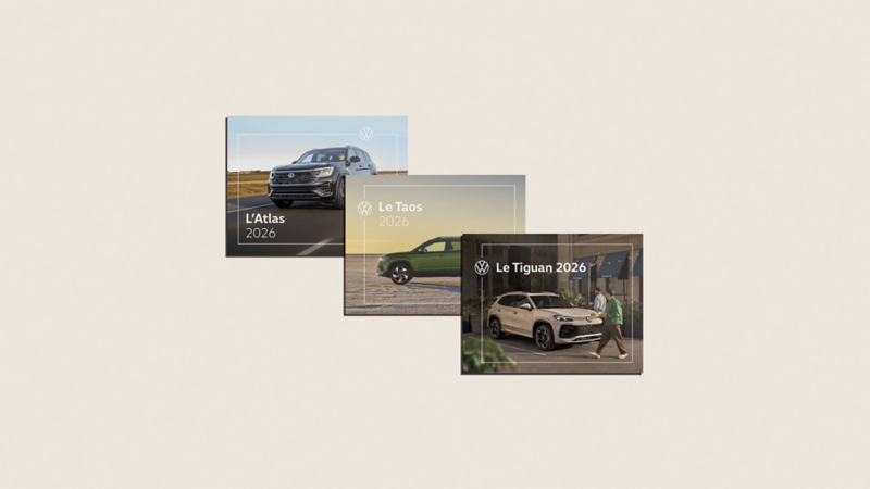 Des images de l’Atlas, de l’Atlas Cross Sport et du Taos roulant sur des routes.