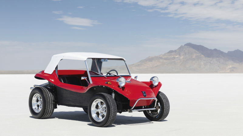 Meyers Manx-buggyen fra 1960’erne og 70’erne stod inspiration til den ID. BUGGY-konceptbilen.